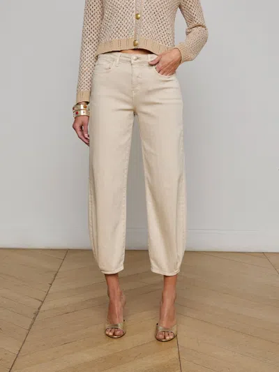 L Agence Krista Tapered Jean In Biscuit