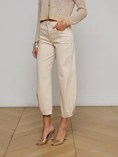 L Agence Krista Tapered Jean In Biscuit