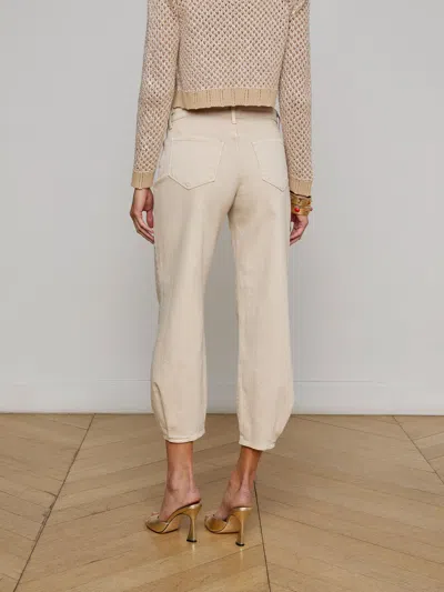 L Agence Krista Tapered Jean In Biscuit