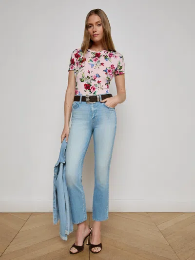 L Agence Mira Cropped Bootcut Jean In Barker