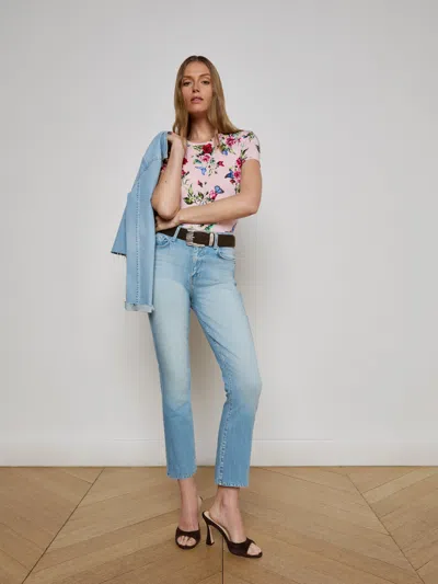 L Agence Mira Cropped Bootcut Jean In Barker
