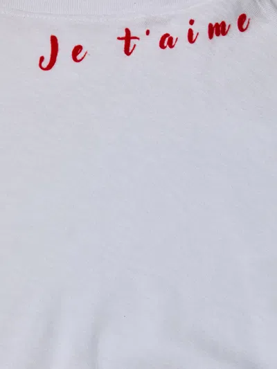 L Agence Sadie Embroidered Tee In White