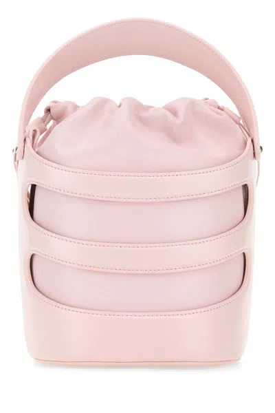 Alexander Mcqueen Women's Pastel Leather The Rise Bucket Bag In Pink