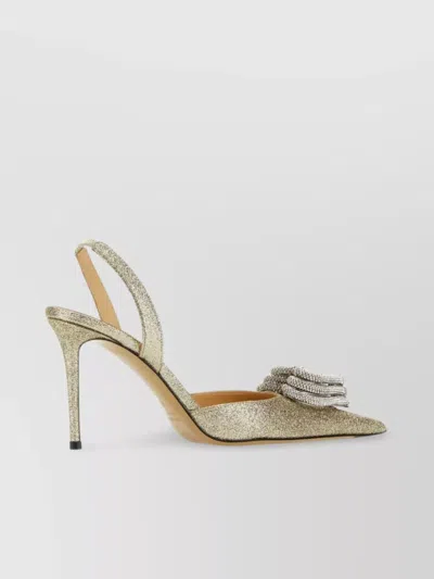 Mach&mach Platinum Fabric Pumps In Neutrals