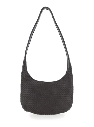 Bottega Veneta Brown Veneto Crossbody Bag In Black