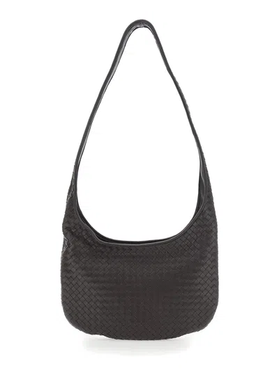 Bottega Veneta Brown Veneto Crossbody Bag In Black