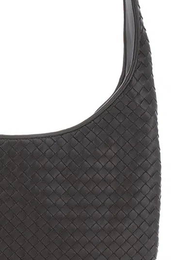 Bottega Veneta Brown Veneto Crossbody Bag In Black