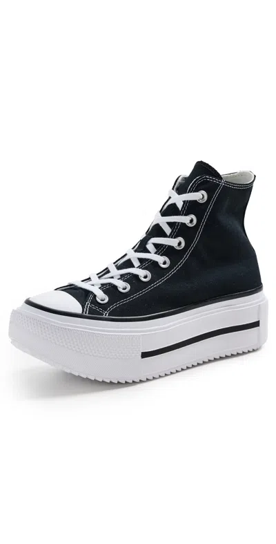 Converse Chuck Taylor All Star Move Canvas High-top Platform Sneakers In Black/white/black
