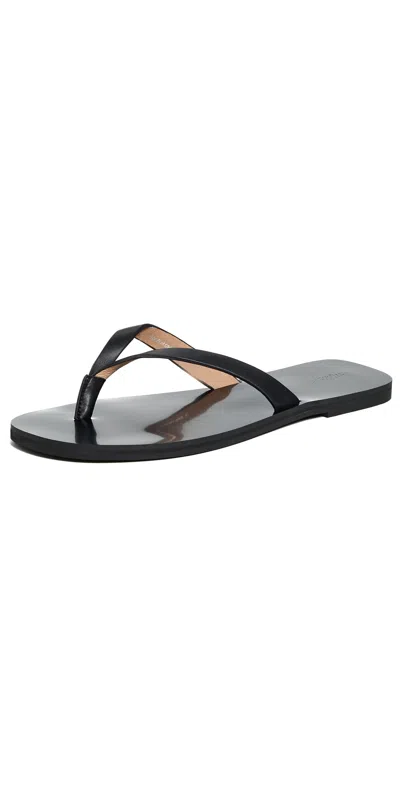 Madewell Greene Flip Flops Black In Black