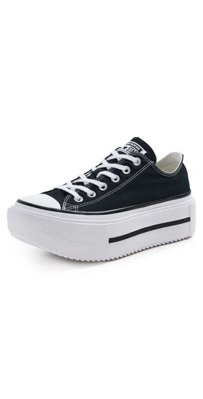 Converse Gender Inclusive Chuck Taylor All Star Lift Double Stack Low Top Platform Sneaker In Black