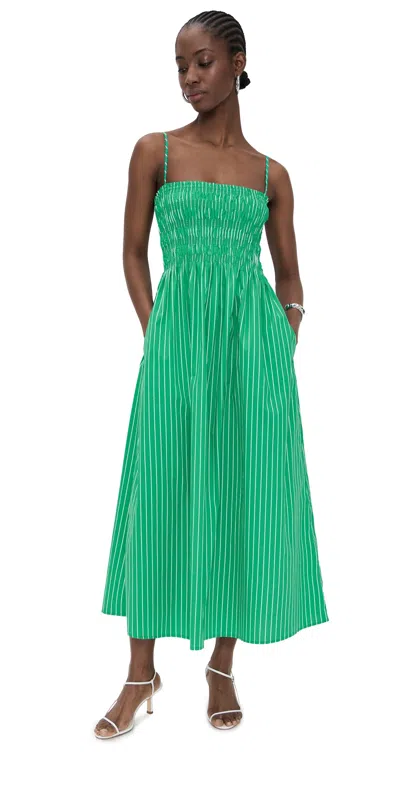 Pistola Denim Bianca Dress Clover White Stripe In Clover White Stripe