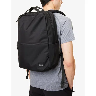 Lululemon Mens  Double-zip Woven Backpack 22l In Black/traverse Grey
