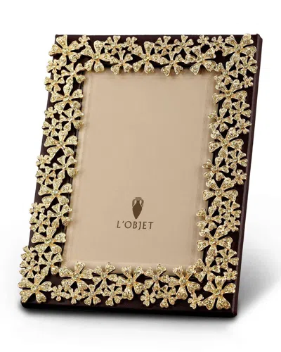 L'objet 24k Gold-plated Swarovski Crystal Garland Picture Frame, 8 X 10 In Multi