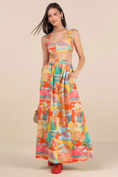 Show Me Your Mumu Pisa Multi Print Bralette Top In Multi