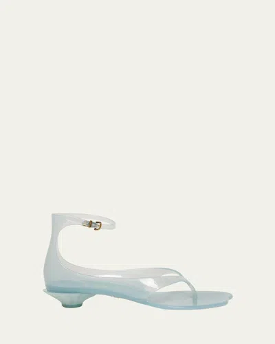 Chloé Chloe Women Pastel Light-blue Tpu Chloe Jelly Thong Sandals In Spearmint
