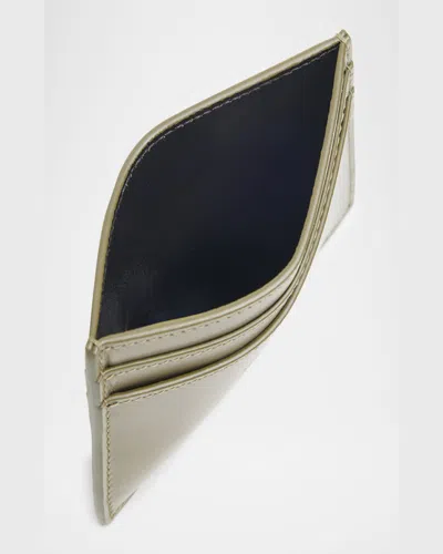 Saint Laurent Ysl Card Case In Calf Leather In Strong Moss