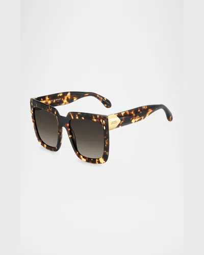 Isabel Marant 55mm Gradient Rectangular Sunglasses In Havana