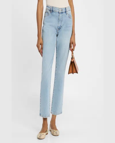 Frame The Staple High Waist Straight Leg Jeans In Dolly