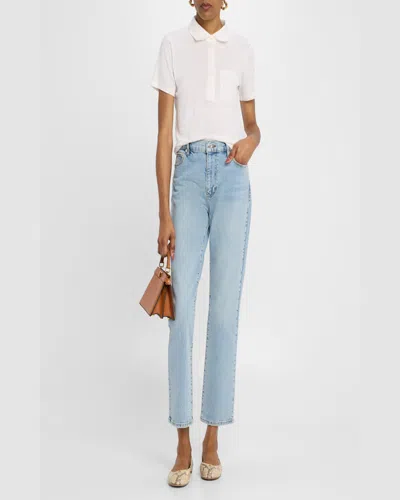 Frame The Staple High Waist Straight Leg Jeans In Dolly