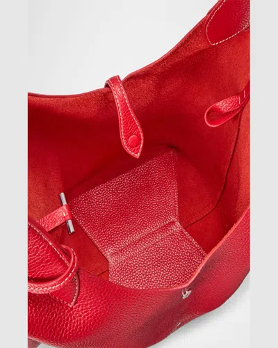 Polo Ralph Lauren Polo Play Leather Tote In Cherry