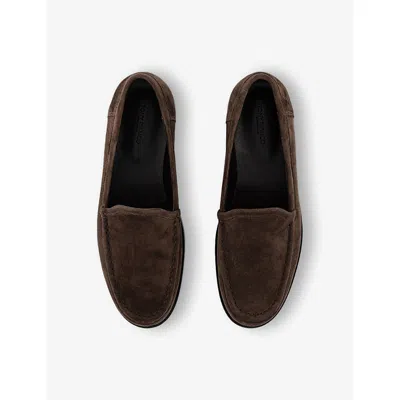 Tony Bianco Zoe Espresso Suede Flats In Brown