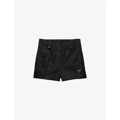 Prada Re-nylon Shorts In Black