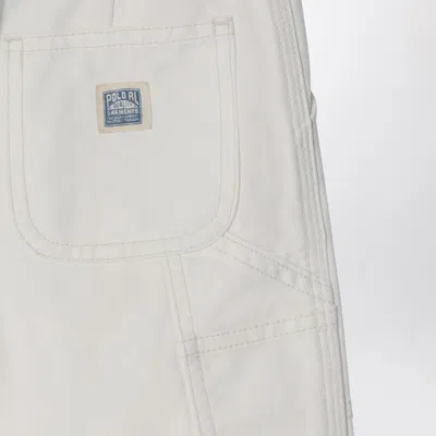 Polo Ralph Lauren White Cotton Trousers In White