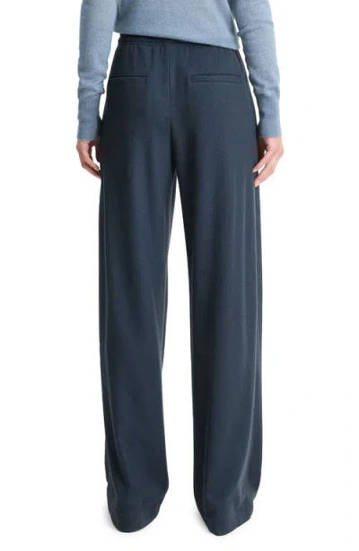 Vince Wool Blend Pull-on Wide Leg Drawstring Pants In Tide Stone
