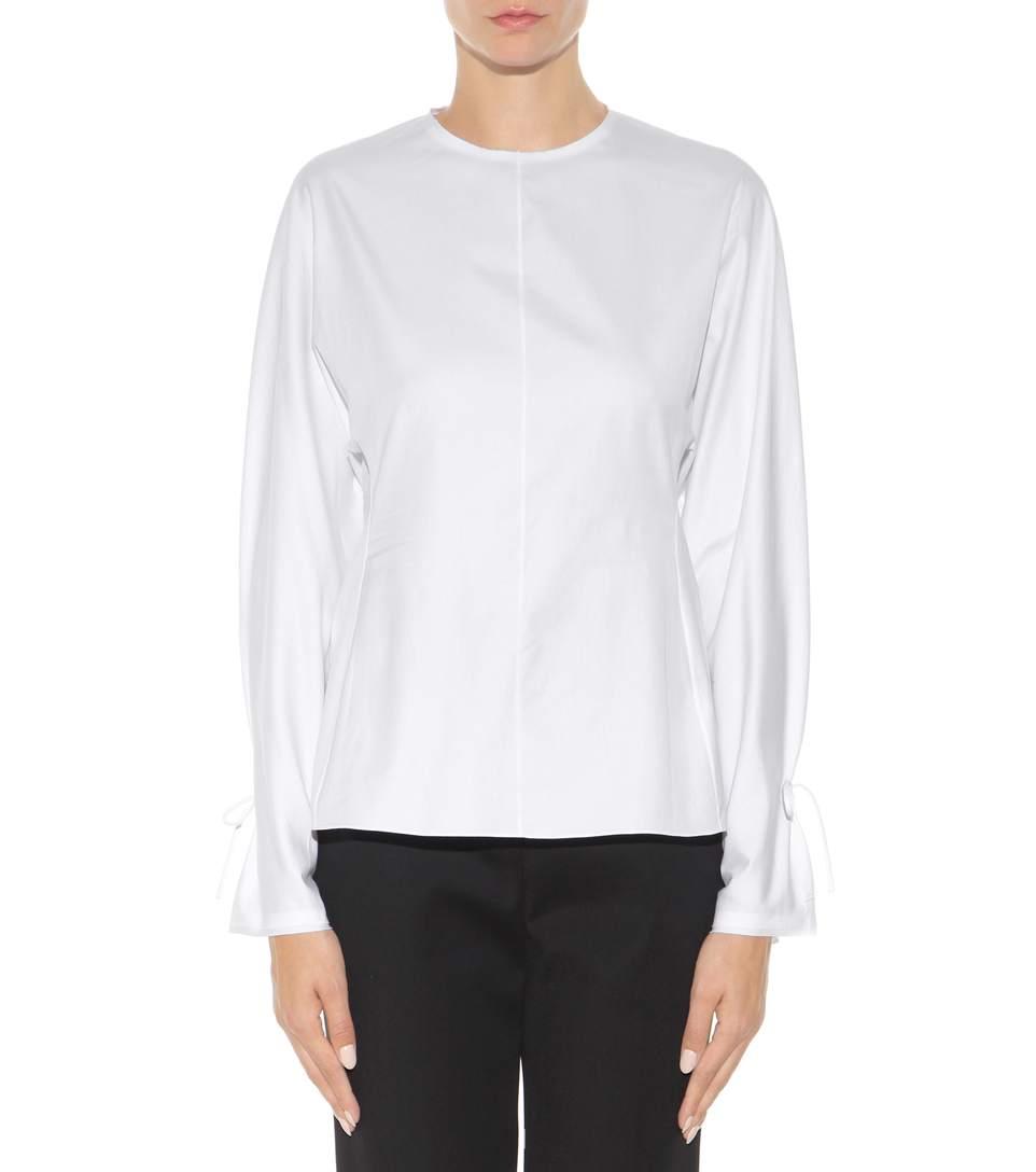 The Row Galo Cotton Blouse | ModeSens