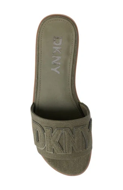 Dkny Women's Willow Slide Slip-on Flats Sandals In Green