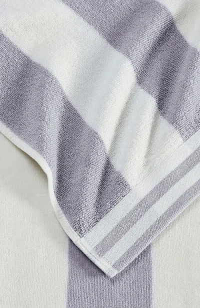 Woven & Weft Stripe Beach Towel In Lavender Purple