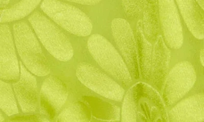 Ramy Brook Briana Plunge Neck Tie Front Top In Lime Daisy Burnout In Lime Daisy Burnout