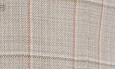 Cricketeer Tan Windowpane Check Wool Blend Blazer In Tan