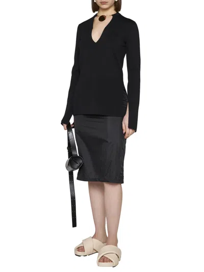 Jil Sander Medallion-detail Knit Top In Black