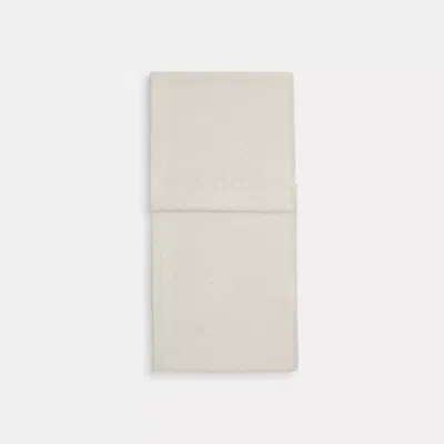 Coach Signature Metallic Oblong Scarf In White