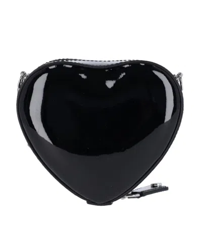 Vivienne Westwood Heart Shape Cross-body Bag With Adjustable Strap In Black