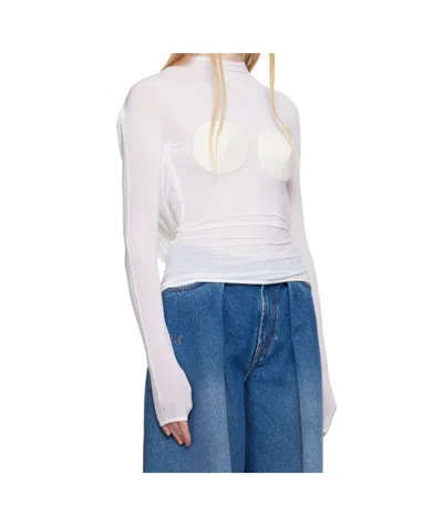 Jean Paul Gaultier White 'the Backless Conical' Top In White