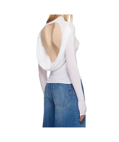 Jean Paul Gaultier White 'the Backless Conical' Top In White