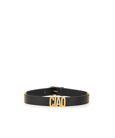 Moschino "hello" Belt In Green