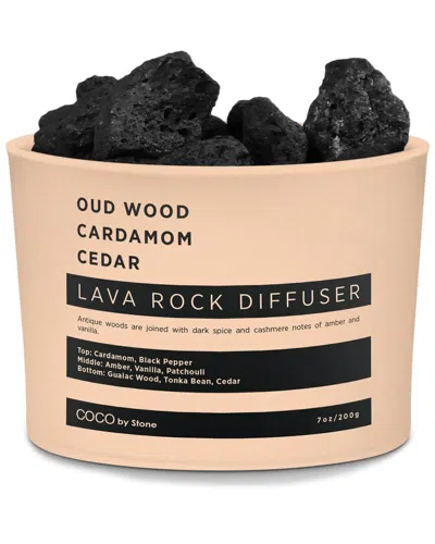 Coco By Stone Lava Rock Diffuser - Oud Wood, Cardamom, Cedar