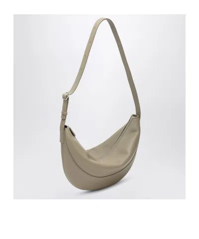 The Row Jouve Shoulder Bag In Grain Leather In Gray