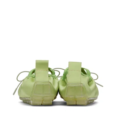 Simone Rocha Grip Embellished Satin Ballet Flats In Green