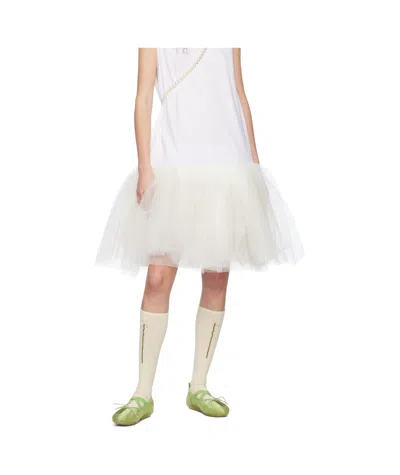 Simone Rocha Grip Embellished Satin Ballet Flats In Green