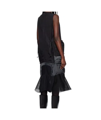 Junya Watanabe Polyester Georgette One Piece In Black