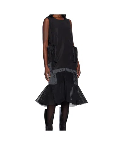 Junya Watanabe Polyester Georgette One Piece In Black