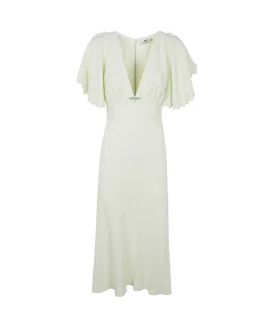 Elisabetta Franchi Midi Dress In White