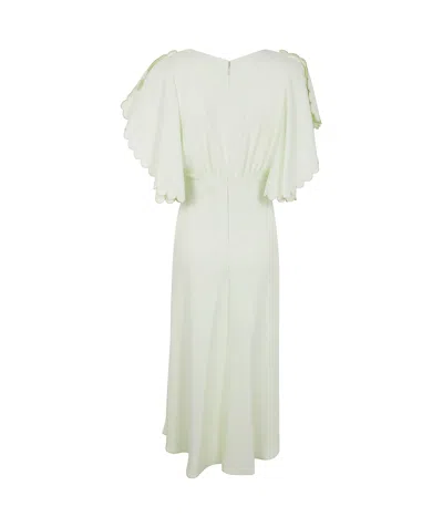 Elisabetta Franchi Midi Dress In White