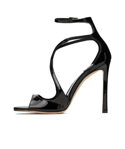 Jimmy Choo Azia Strappy Square Toe Sandals In Black