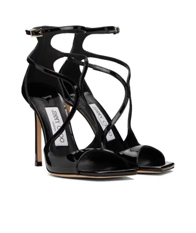 Jimmy Choo Azia Strappy Square Toe Sandals In Black