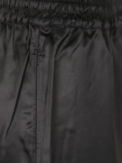 Marine Serre Women's Satin Drawstring Trousers In Black